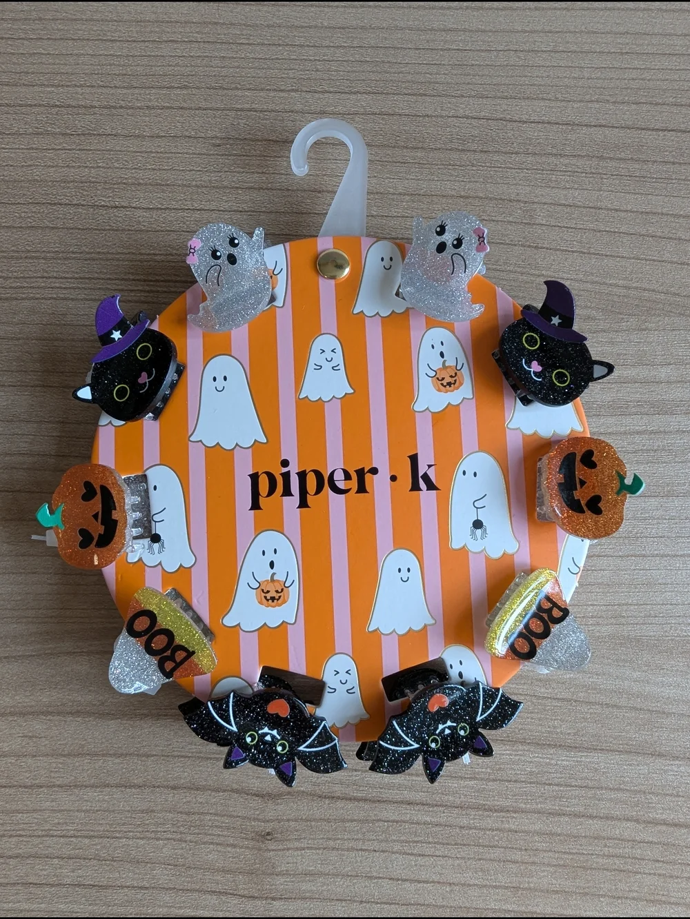 piper·k Halloween Hair Clip Set W/bats, pumpkins, ghosts, cats, & candy corn